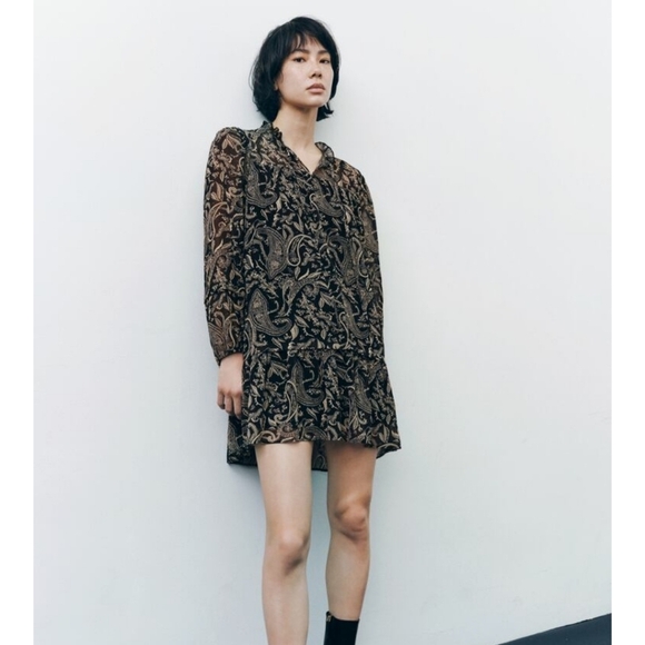 Zara Printed Dress NEW - Picture 1 of 5